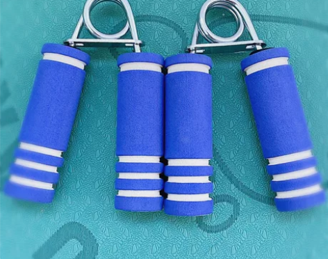 全新宝蓝色握力器一对（长13）优质海绵，吸...