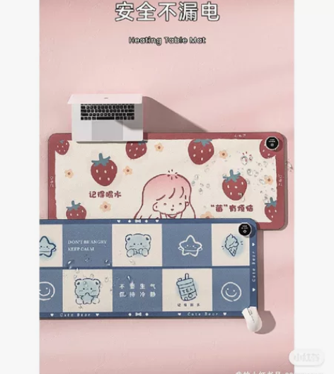 加热桌垫超大发热鼠标垫办公室电脑桌面加热垫...