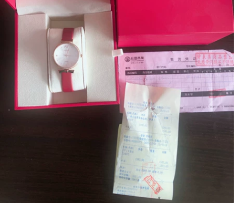 顺丰包邮全新飞亚达女表女士手表红色飞亚达手...