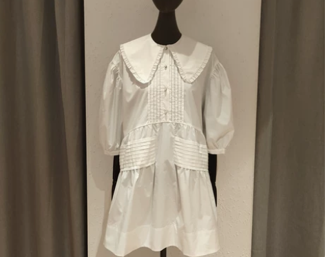 高版本 2021春夏新款清新复古泡泡袖娃娃...