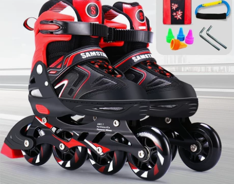 博锐溜冰鞋成人旱冰鞋轮滑鞋儿童全套装直排轮...