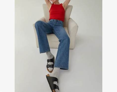 喇叭牛仔裤 牛仔裤喇叭裤高腰ZNEJean...