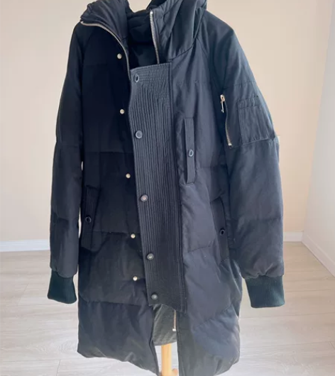 集云长版男士羽绒服，灰鸭绒，五百多入手，现...