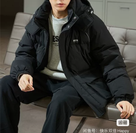 唐狮2022冬季新款连帽短款保暖羽绒服男潮...