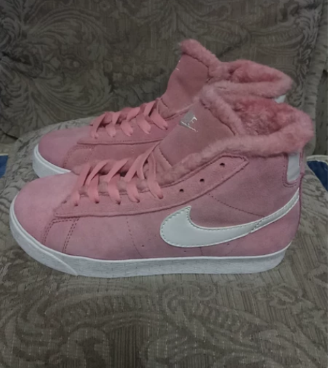 全新耐克品牌开拓者系列儿童纯皮加毛棉鞋35...