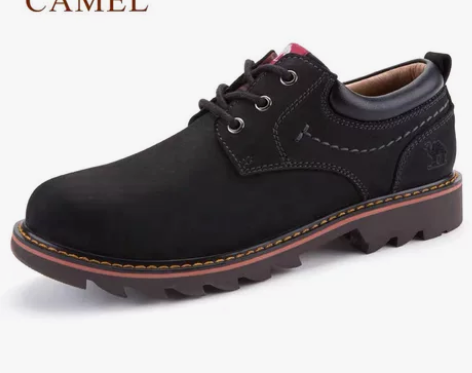 Camel/骆驼男士时尚系带休闲大头工装鞋...