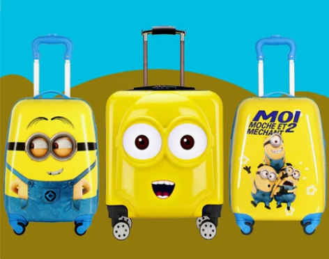 儿童行李箱卡通3D小孩拉杆箱学生可坐旅行密...