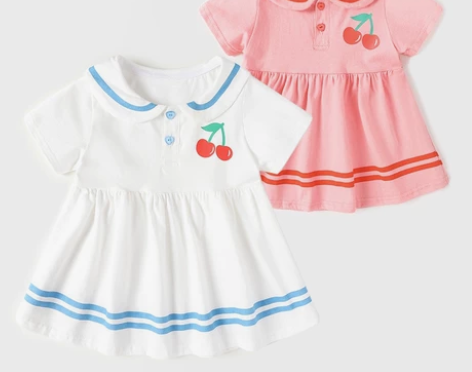 女童裙子夏季儿童童装纯棉洋气小公主裙女宝宝...