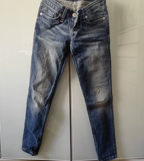 专柜入levis 蓝色牛仔铅笔裤 淡紫...