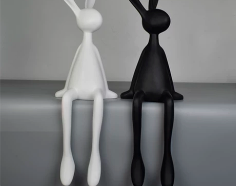 饰品装饰简约现代样板房客厅酒店大堂创意黑白...