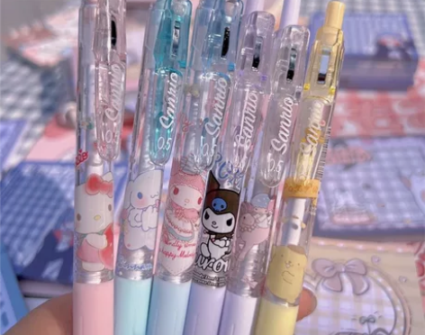 【6支】笔ins风按动笔三丽鸥可爱限定款高...