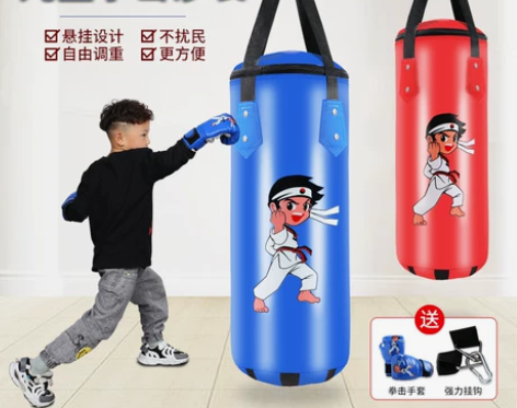 沙袋儿童拳击家用训练器材跆拳道专业散打手套...