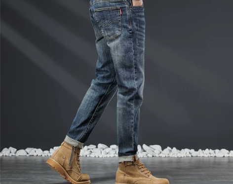 香港高端牛仔裤男潮牌修身百搭休闲复古刺绣水...