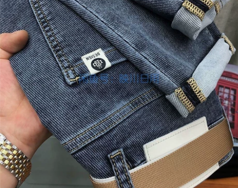 便宜处理仓库：男士牛仔裤质感舒适面料春秋灰...