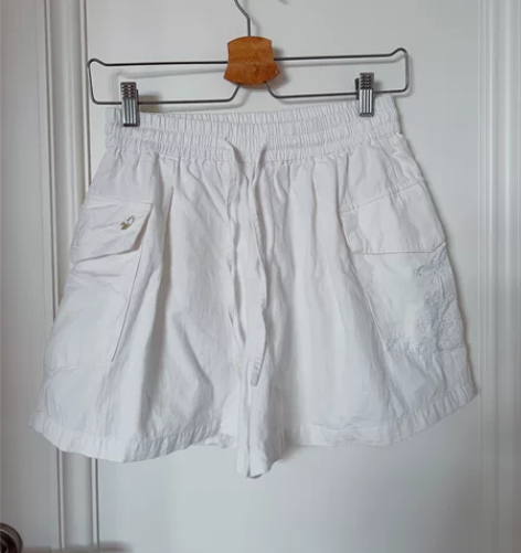 TOYOUTH初语白色绣花短裤裙2022新...