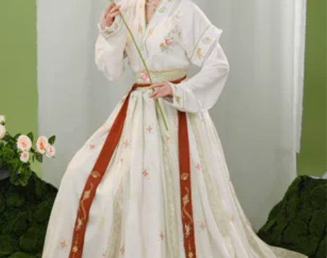 玉术【一览芳华】原创汉服女唐褙子圆领衫褶裙...