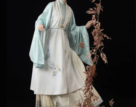 桔屿【楼兰】原创汉服女明制比甲斜襟立领长袄...