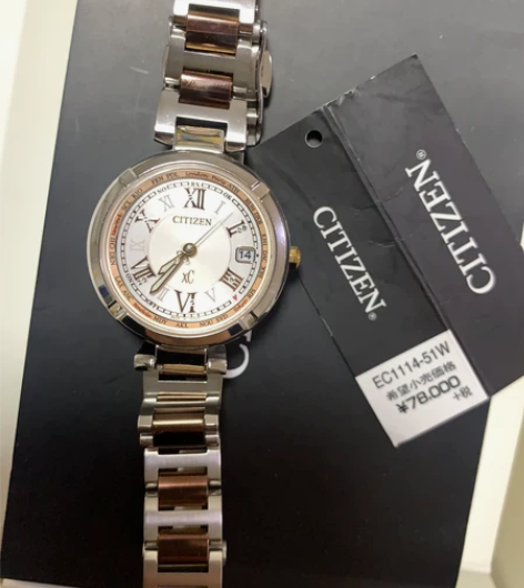 西铁城光动能电波表女表，型号EC1114-...