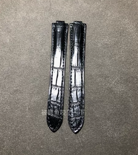 卡 地亚蓝气球鳄鱼皮表带双面鳄鱼皮33表盘...