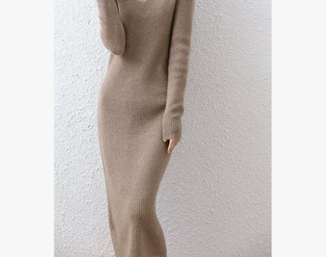 法式裙 法式长裙22秋冬新款连衣裙V领中长...