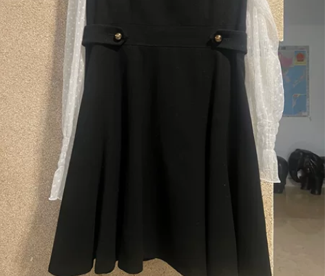 依恋学院风伞裙背心连衣裙胸围92腰围裙长8...