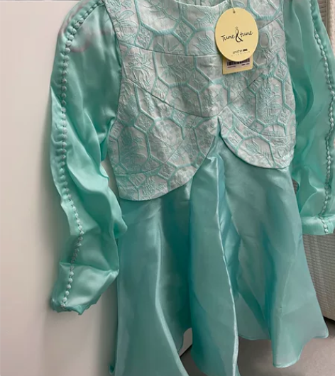 全新女生女童公主风提花春秋连衣裙，掉牌未摘...