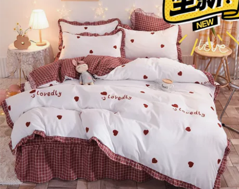 ins风韩版四件套床上用品床裙公主风四件套...