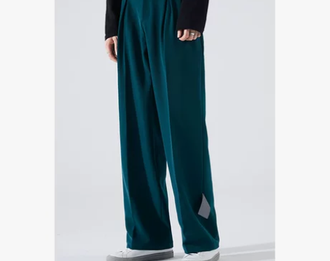 裤子男秋冬季休闲裤 垂感直筒潮流百搭宽松加...