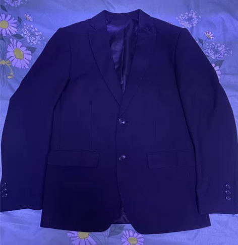 西装外套 基本没怎么穿宽松休闲西服黑色高级...