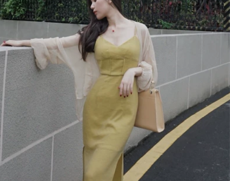 章蜜糖 夏日柠檬黄~自带柔光 显肤白复古温...