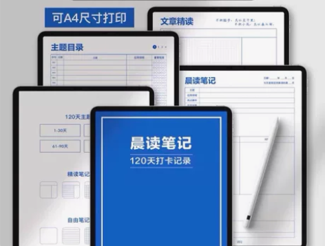 晨读笔记模板电子手帐ipad公120天 #...