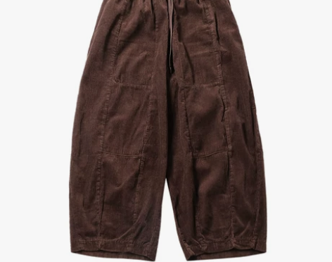 食着SEAZOO港风复古chic灯芯绒阔腿...