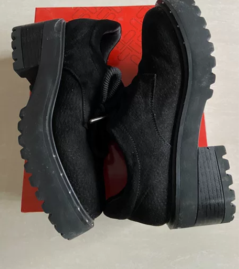 包邮白菜价卓诗尼鹿皮绒女皮鞋，38码，高防...