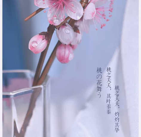 绘观物志【折枝】 热缩桃花发簪全新全新绘观...