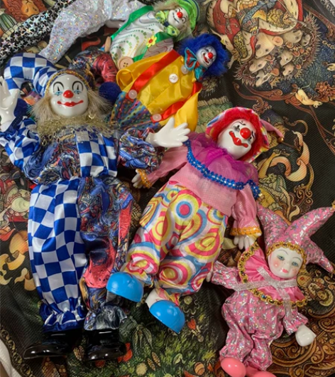 Vintage古董陶瓷小丑娃娃 /吊脚小丑...