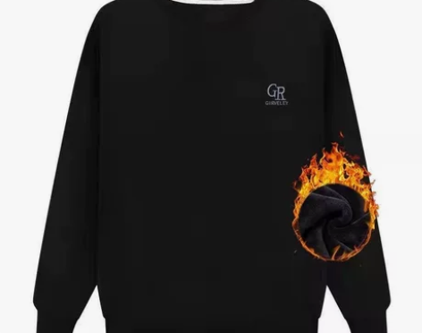 冬款加绒加厚卫衣套头休闲上衣潮流男式防寒保...