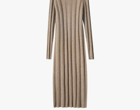 长裙哇哦!自信美丽身材   长款羊绒衫女圆...