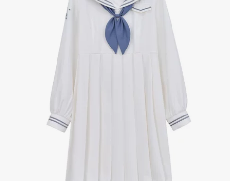 原创森女部落学院风长袖裙子初恋连衣裙学生少...