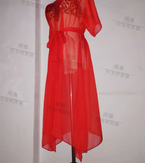 超柔真丝纱巾连衣裙，超薄性感透视丝巾短袖圆...