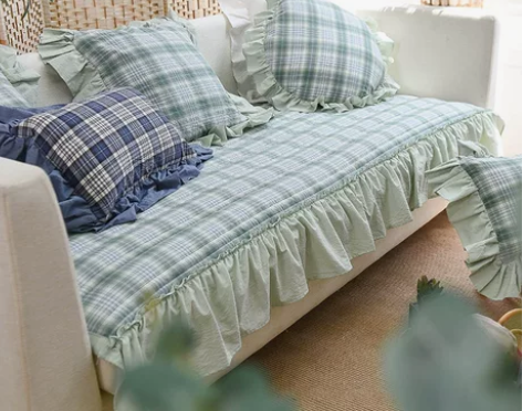 沙发垫子四季通用防滑纯棉韩式田园风全包万能...