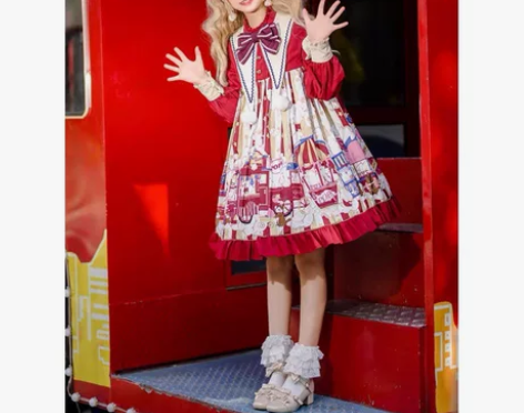 爆米花op猫芮可lolita原创设计可爱洛...