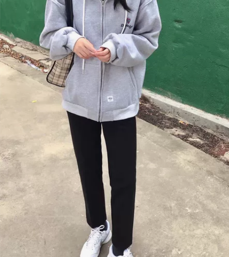 毛呢萝卜裤女秋冬直筒烟管西装裤九分哈伦奶奶...