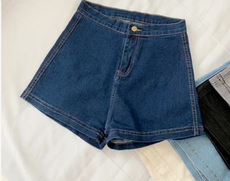 高腰显瘦白色牛仔短裤女夏2021新款薄款宽...