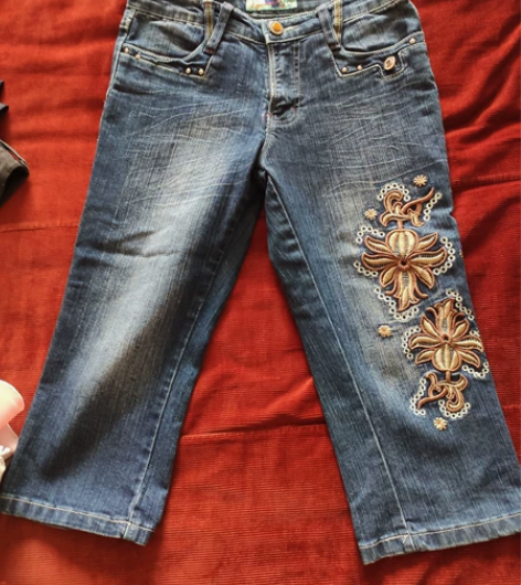 二手女士衣服，长牛仔裤2条，七分裤五分裤5...