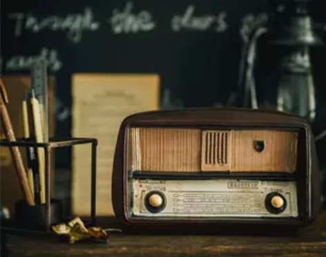 美式乡村做旧仿真复古收音机 酒吧装饰摆件拍...