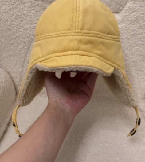 儿童秋冬季雷锋帽男女童复古飞行员帽灯芯绒护...