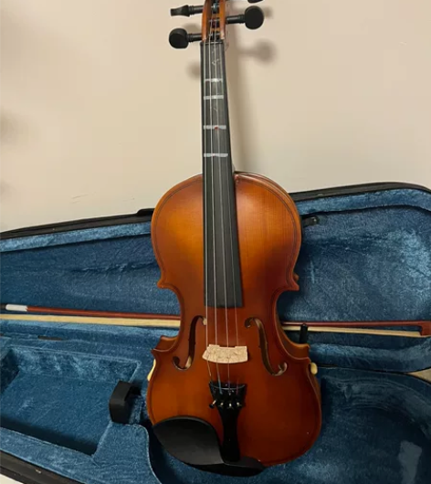 自用九点九成新成人小提琴，送全新谱架一个（...