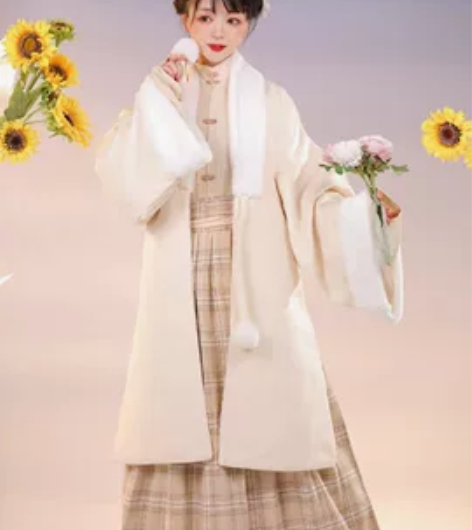 裳云兮原创（如意）明制汉服女套装汉元素格子...