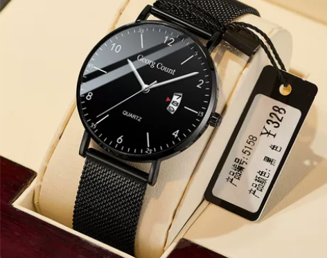 简约青少年高中电子表超薄手表男学生石英表潮...