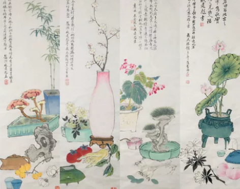 臧建彪绘清供作品   （潘振镛嫡传弟子） ...